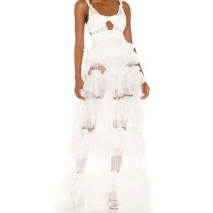 Revolve tiered gown, XS - bridal, worn once!